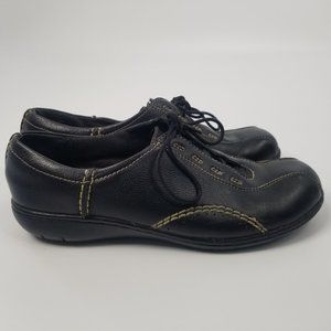 Clarks Viola lace up black sz 8M bicycle toe 84704